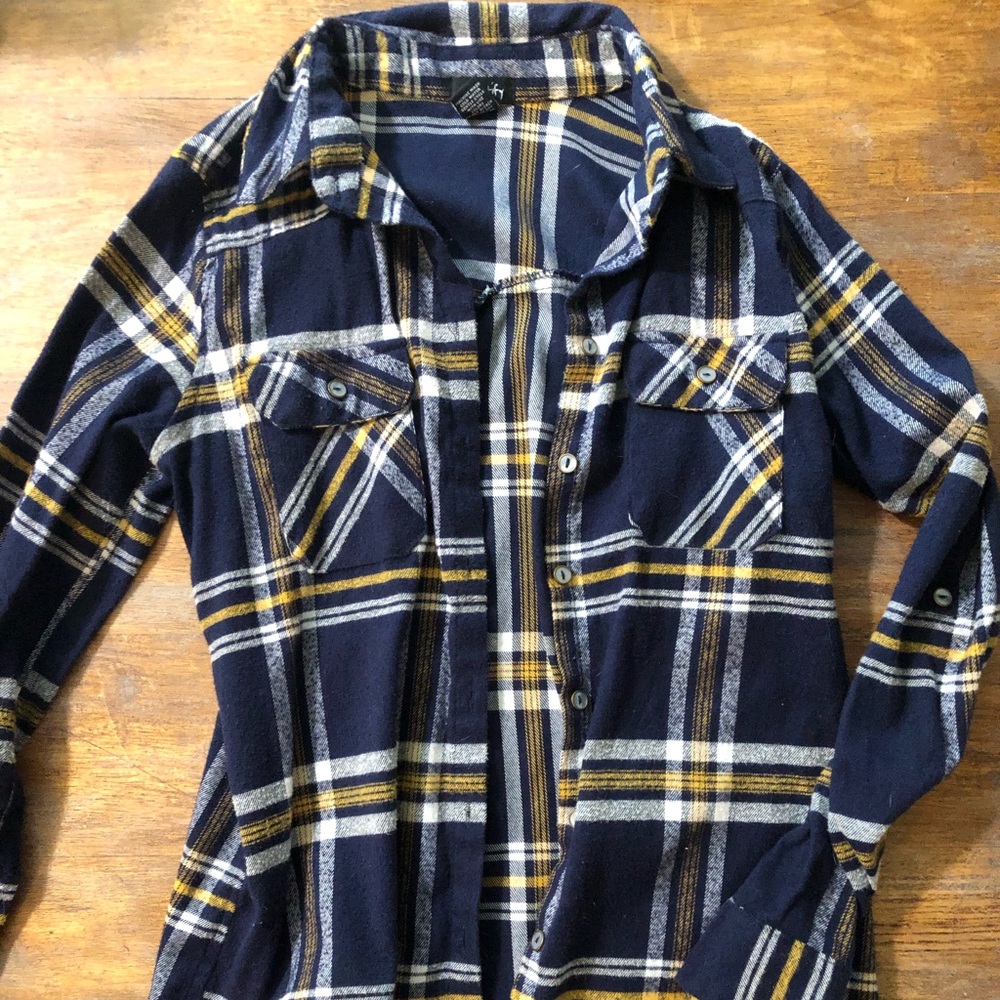 Justify Plaid Women’s Medium Blue and Yellow Soft